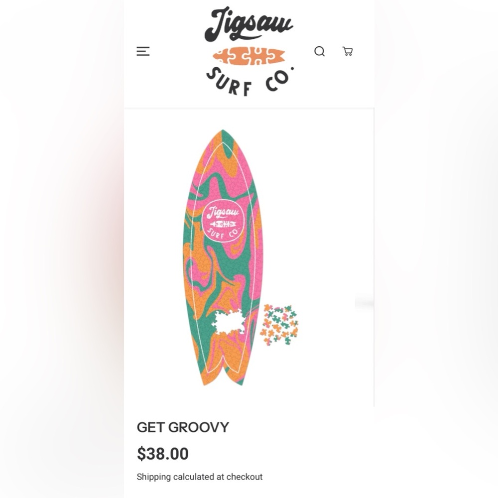 Jigsaw Surf Co. Colorful Surfboard Puzzle
